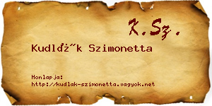 Kudlák Szimonetta névjegykártya